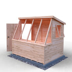 Iceni Potting Shed Style A Loglap | Shire 8x6 and 8x8 Timber Potting Shed with Bench