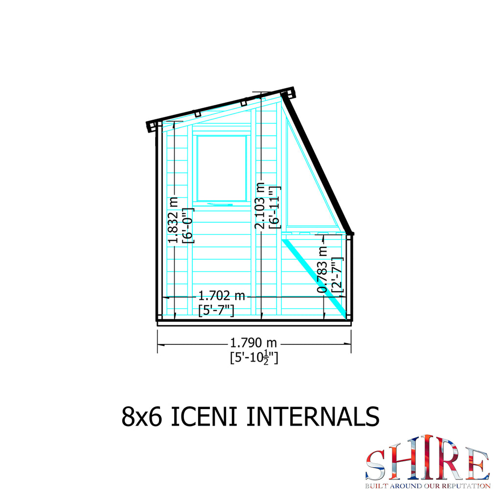 Iceni Potting Shed Style A Loglap | Shire 8x6 and 8x8 Timber Potting Shed with Bench