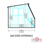 Iceni Potting Shed Style A | Shire 8x8 Shiplap Timber Potting Shed with Bench