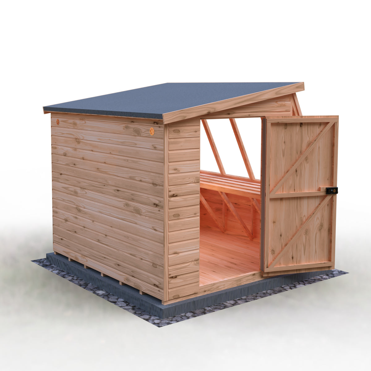 Iceni Potting Shed Style A | Shire 8x8 Shiplap Timber Potting Shed with Bench