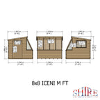 Iceni Potting Shed Style A | Shire 8x8 Shiplap Timber Potting Shed with Bench