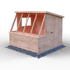Iceni Potting Shed Style B | Shire 8x8 Shiplap Timber Potting Shed with Bench