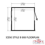 Iceni Potting Shed Style B | Shire 8x8 Shiplap Timber Potting Shed with Bench