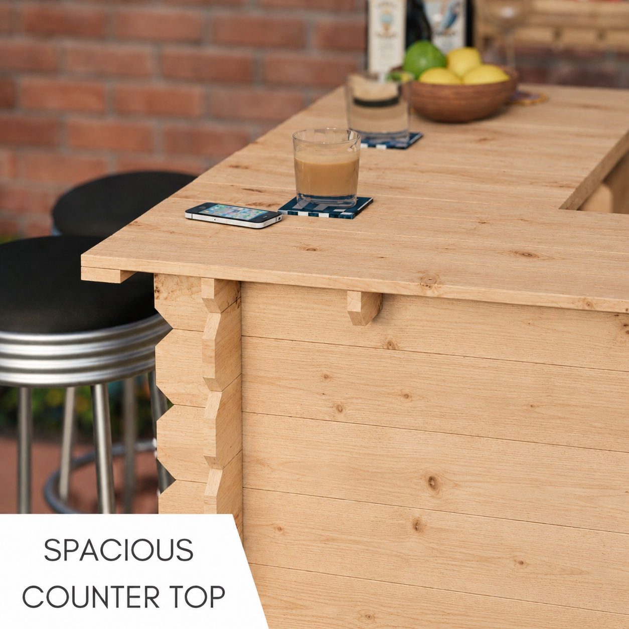 Wooden Interlock Corner Bar