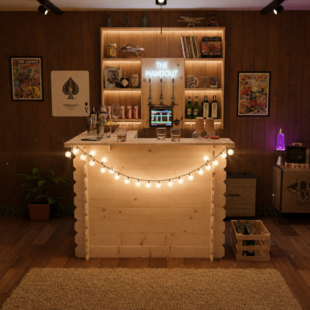 Wooden Interlock Corner Bar