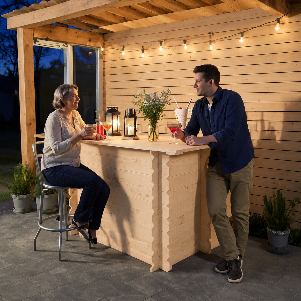 Wooden Interlock Corner Bar