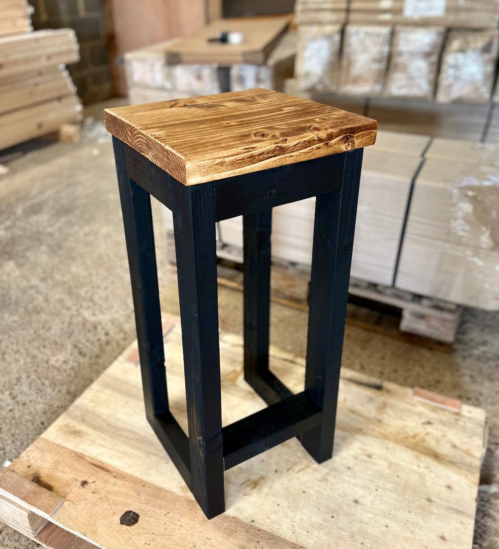 Set of 2 Handmade Industrial Bar Stools