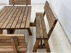 Meridian Square Picnic Table and Benches Set With Backrest