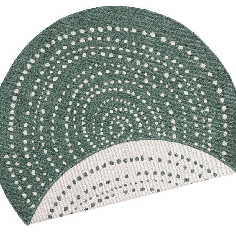 Bali Round Indoor Outdoor Rug | Green Dotted Reversible | Ø140cm & Ø200cm