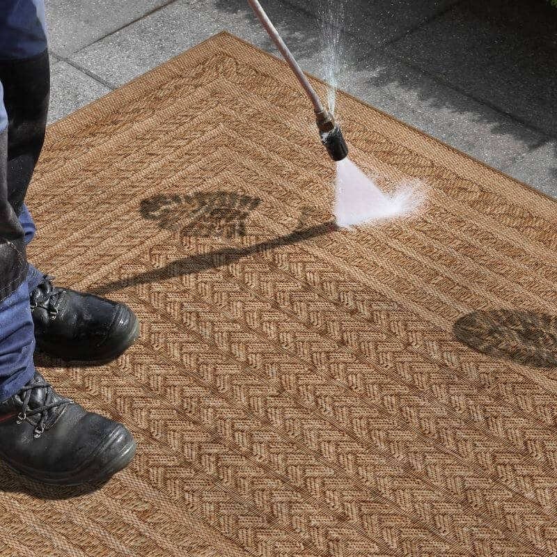 Limonero Indoor Outdoor Rug | Beige Sisal-Look High-Low Texture