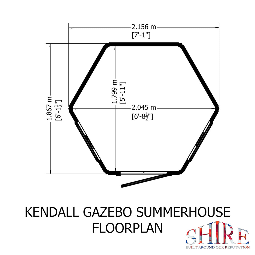 Kendall Summerhouse 6x6 – Shire timber summerhouse