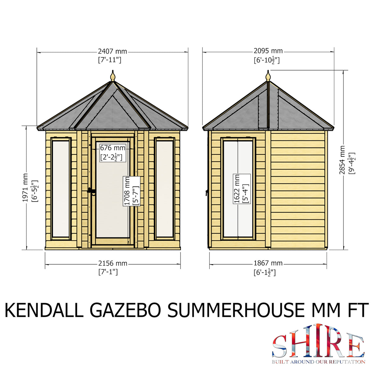 Kendall Summerhouse 6x6 – Shire timber summerhouse