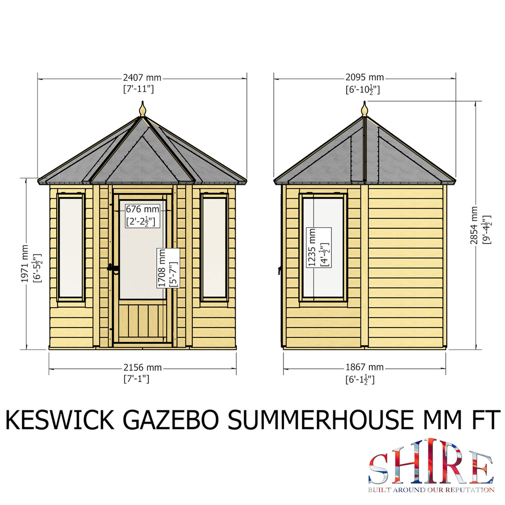 Keswick Summerhouse 6x6 – Shire timber summerhouse