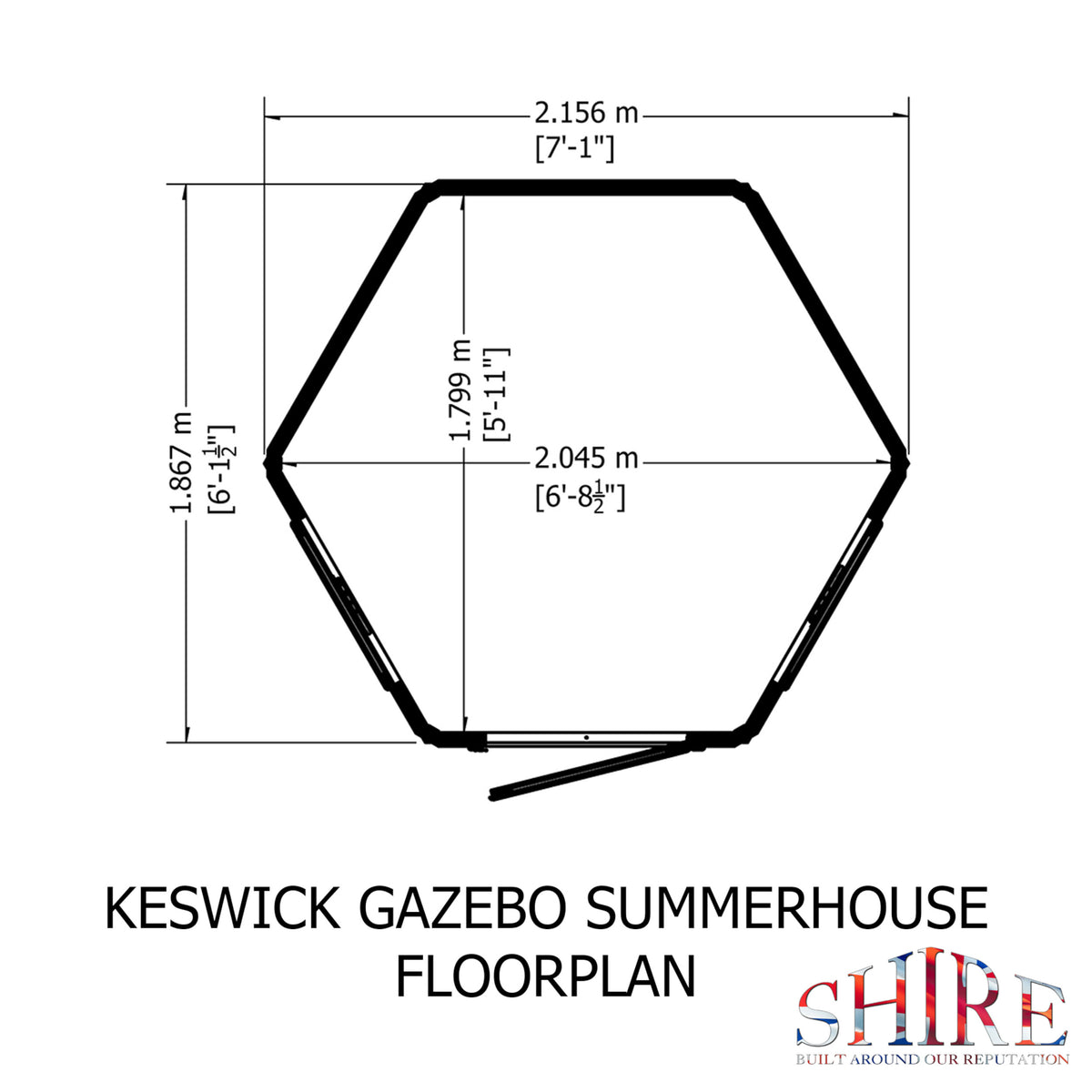 Keswick Summerhouse 6x6 – Shire timber summerhouse