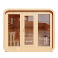 KOVE Cube Sauna 5–6 Person Outdoor Sauna – Premium Spruce Wood, 8kW Heater, Modern Cube Design