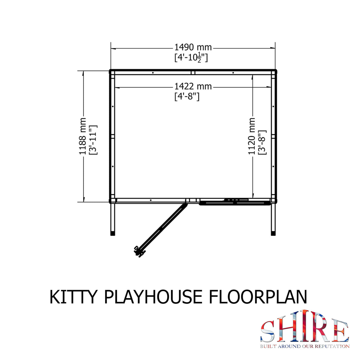 Kitty Playhouse | 5x4 Shiplap Timber Playhouse