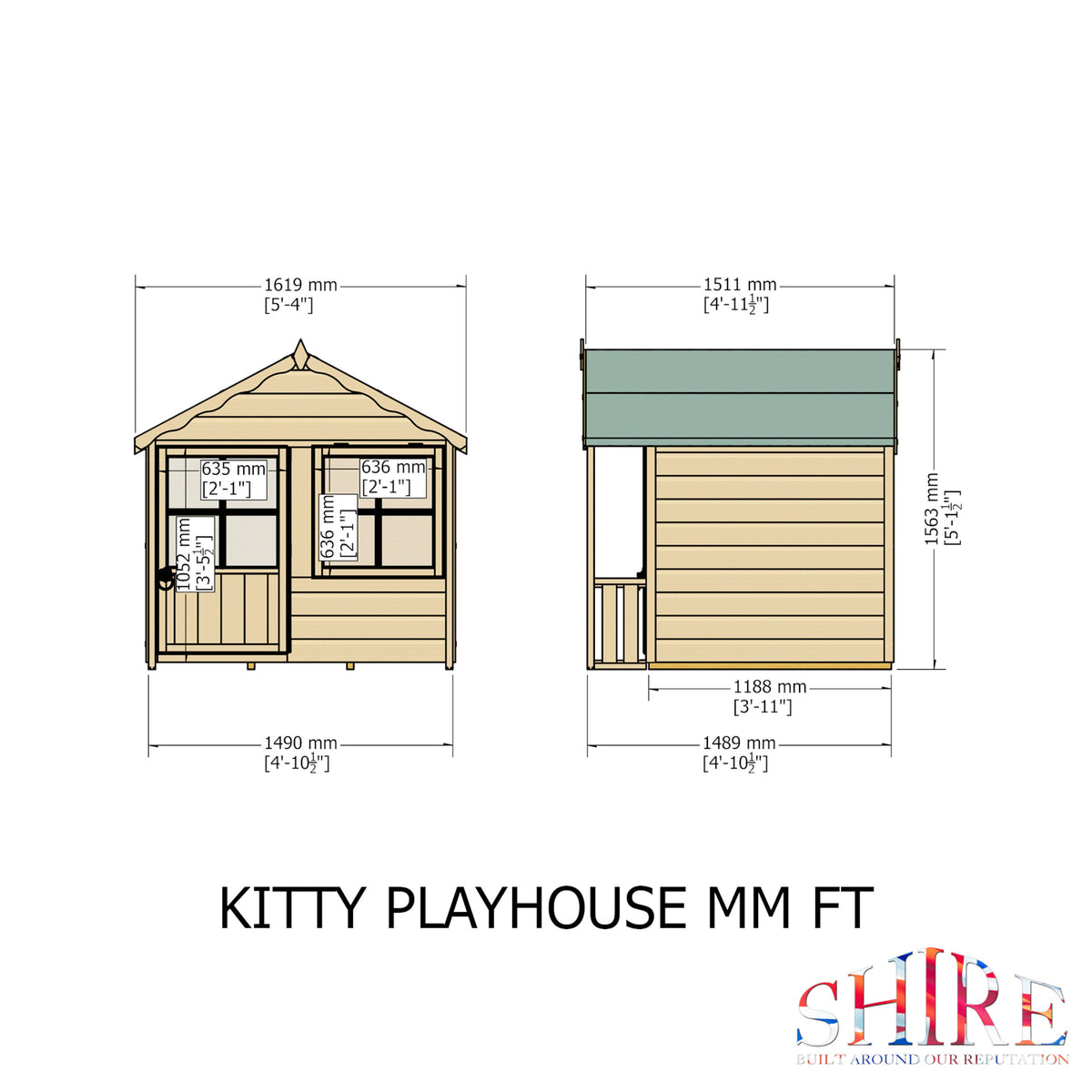 Kitty Playhouse | 5x4 Shiplap Timber Playhouse