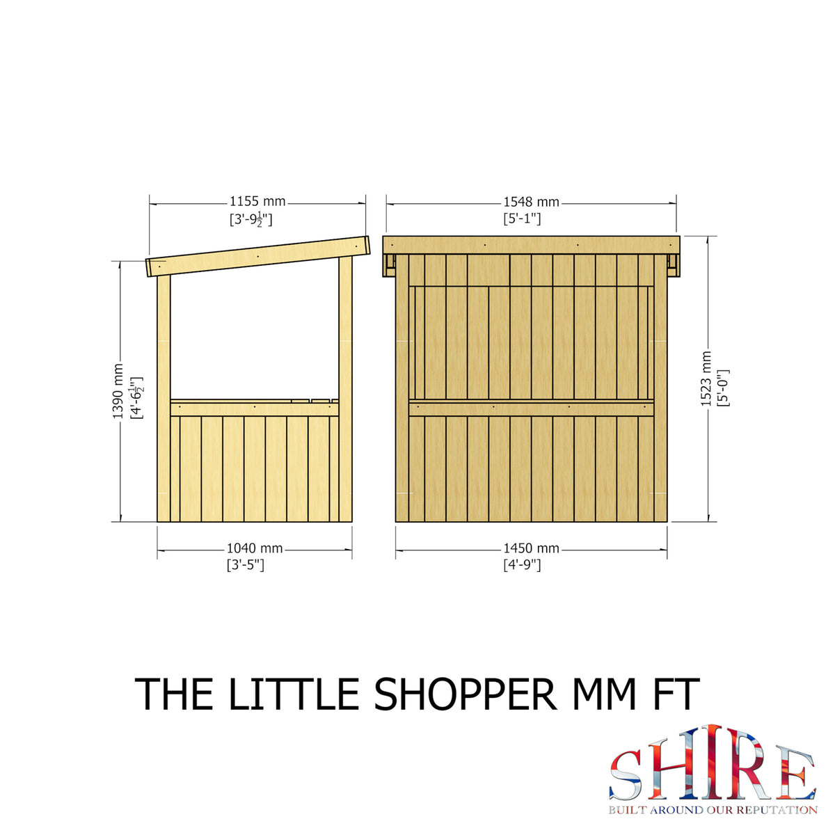 Little Shopper Playhouse | 3x5 Shiplap Timber Playhouse