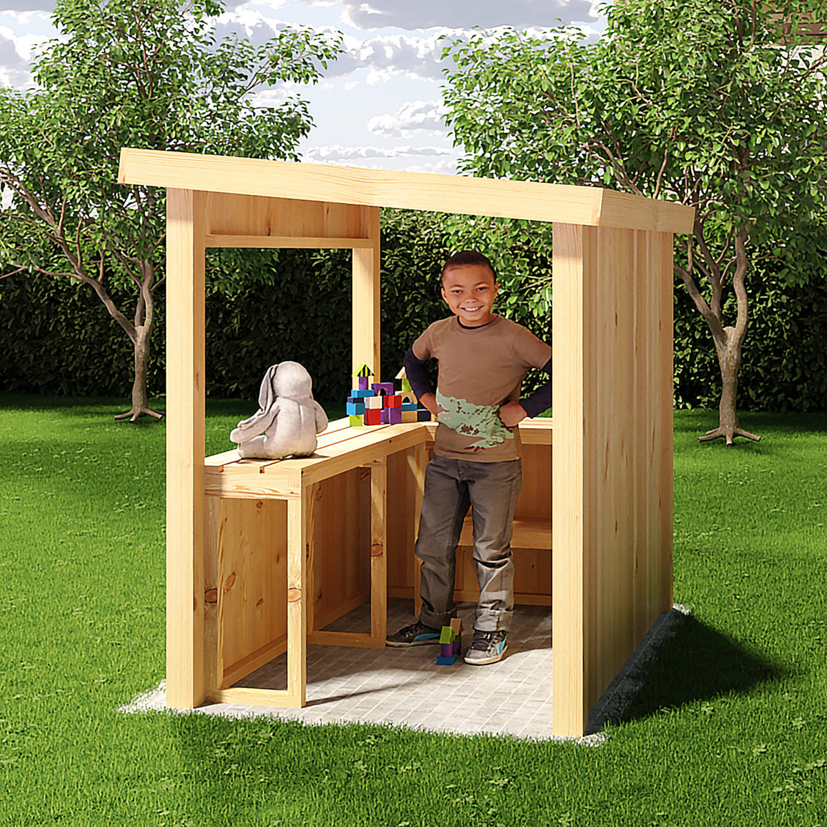 Little Shopper Playhouse | 3x5 Shiplap Timber Playhouse
