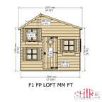 Loft Playhouse | 8x6 Shiplap Timber Playhouse
