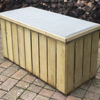 Log Box Sawn Garden Storage | Timber Log Store