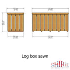 Log Box Sawn Garden Storage | Timber Log Store