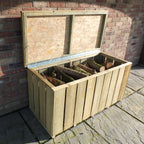 Log Box Sawn Garden Storage | Timber Log Store