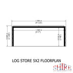 Small Log Store | 5x2 Pressure Treated Timber Log Store