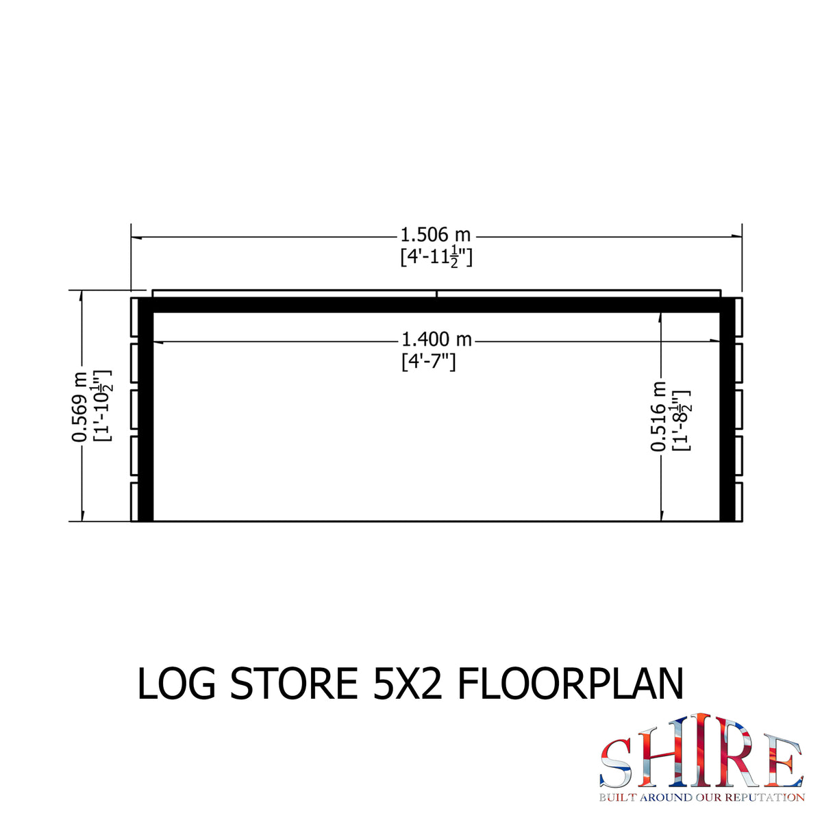 Small Log Store | 5x2 Pressure Treated Timber Log Store