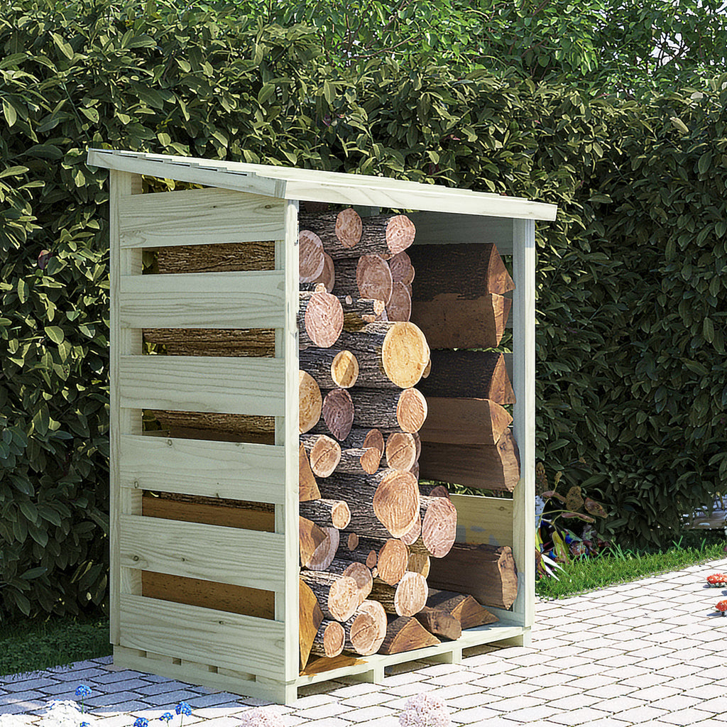 Large Log Store | Pressure Treated Timber Pent Log Store