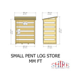 Large Log Store | Pressure Treated Timber Pent Log Store