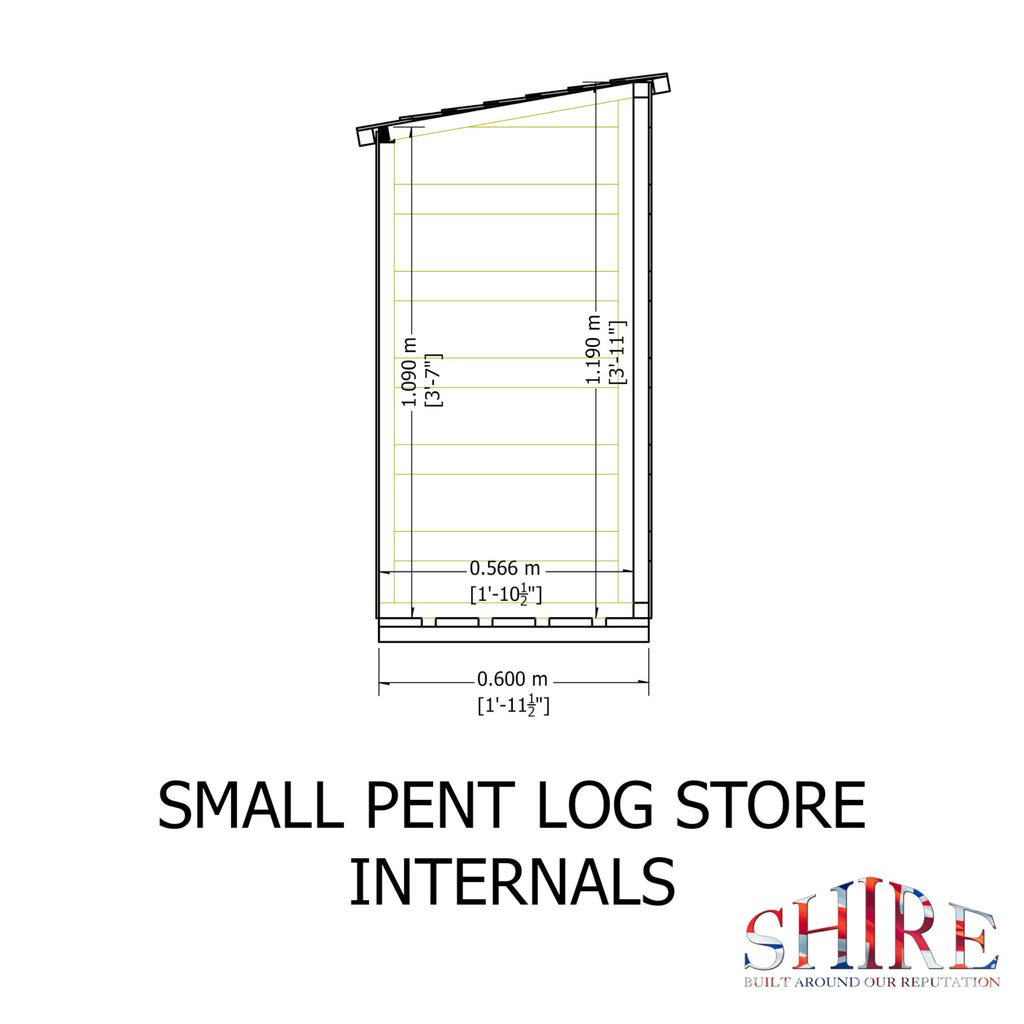 Large Log Store | Pressure Treated Timber Pent Log Store
