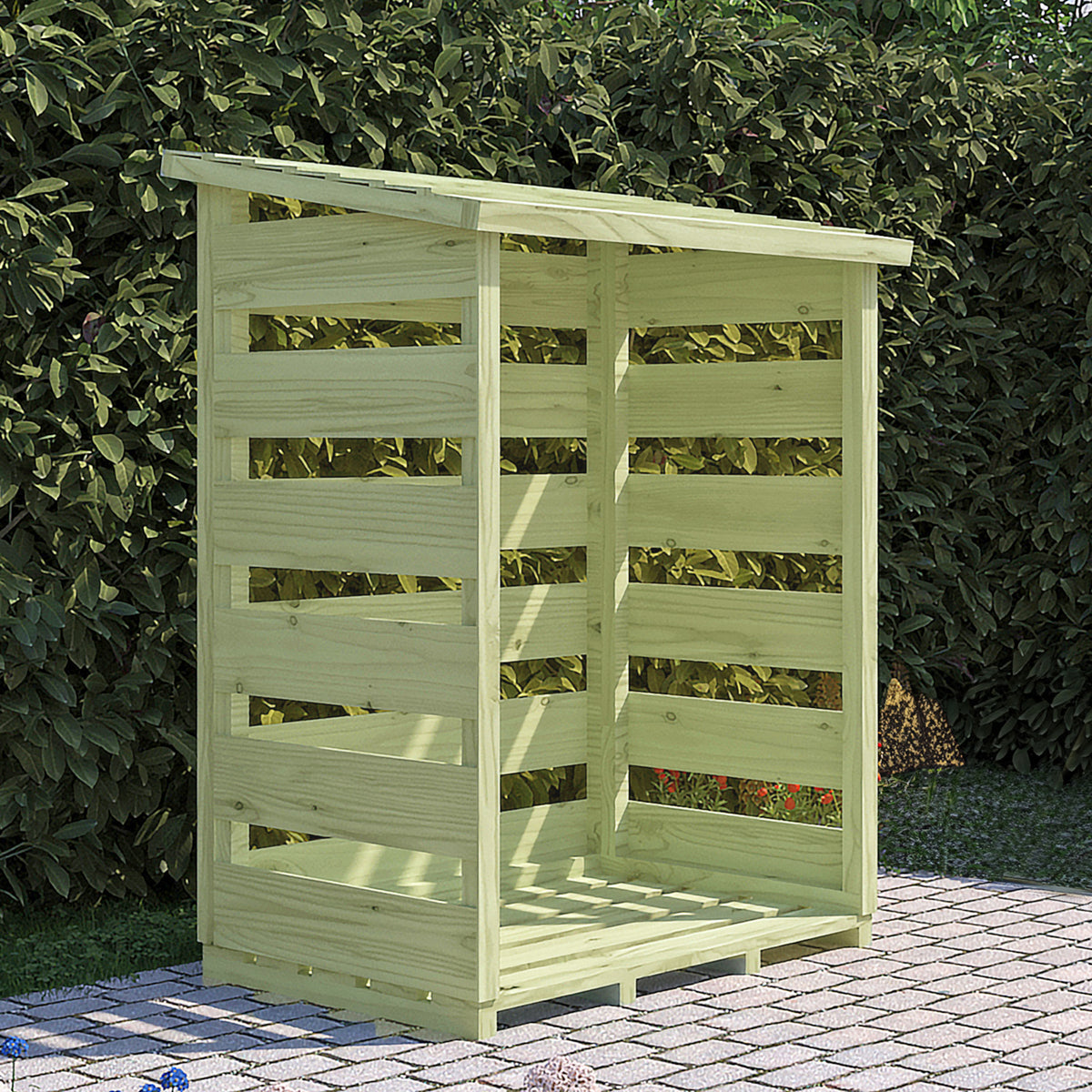 Large Log Store | Pressure Treated Timber Pent Log Store