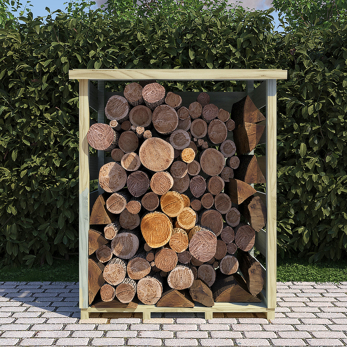 Large Log Store | Pressure Treated Timber Pent Log Store