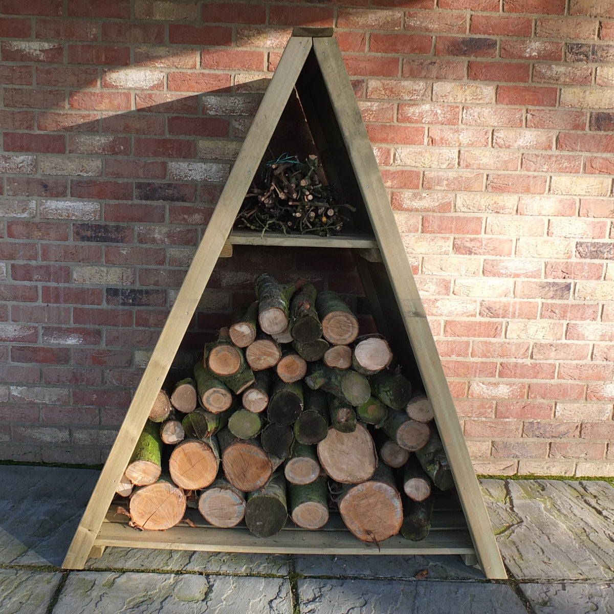 Large Triangular Log Store | 4x2 Pressure Treated Timber Corner Log Store