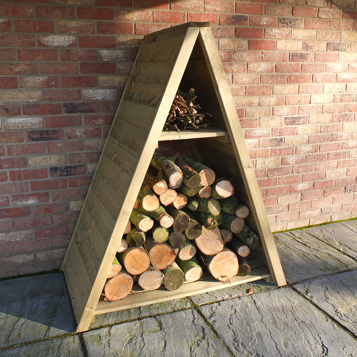 Large Triangular Log Store | 4x2 Pressure Treated Timber Corner Log Store