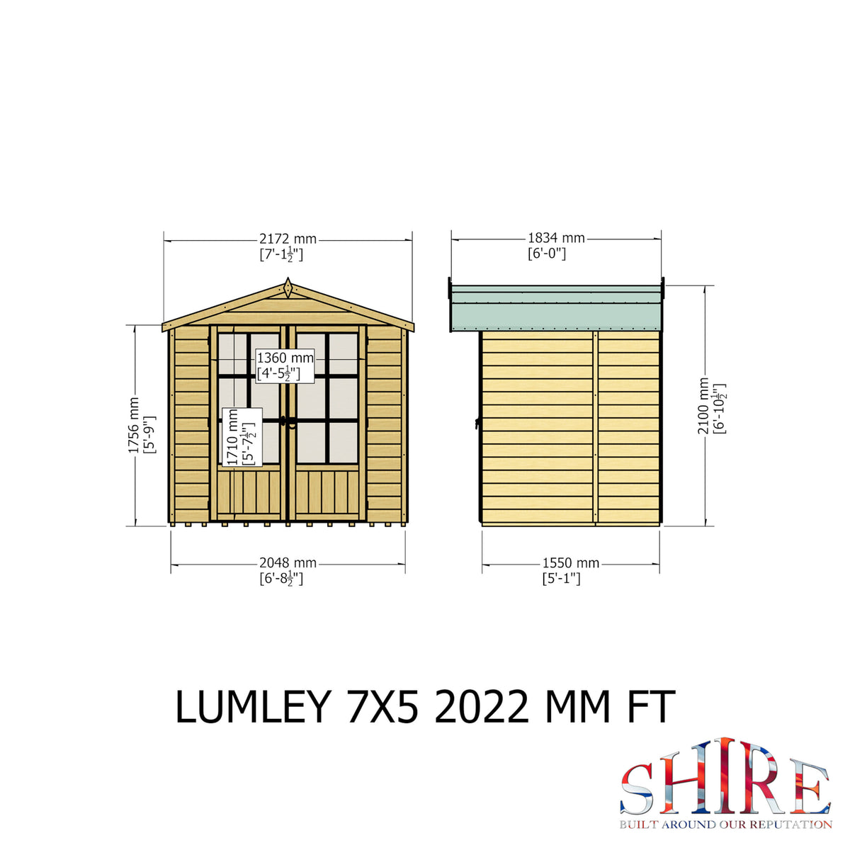 Lumley Summerhouse | 7 x 5 Shiplap Timber Summerhouse