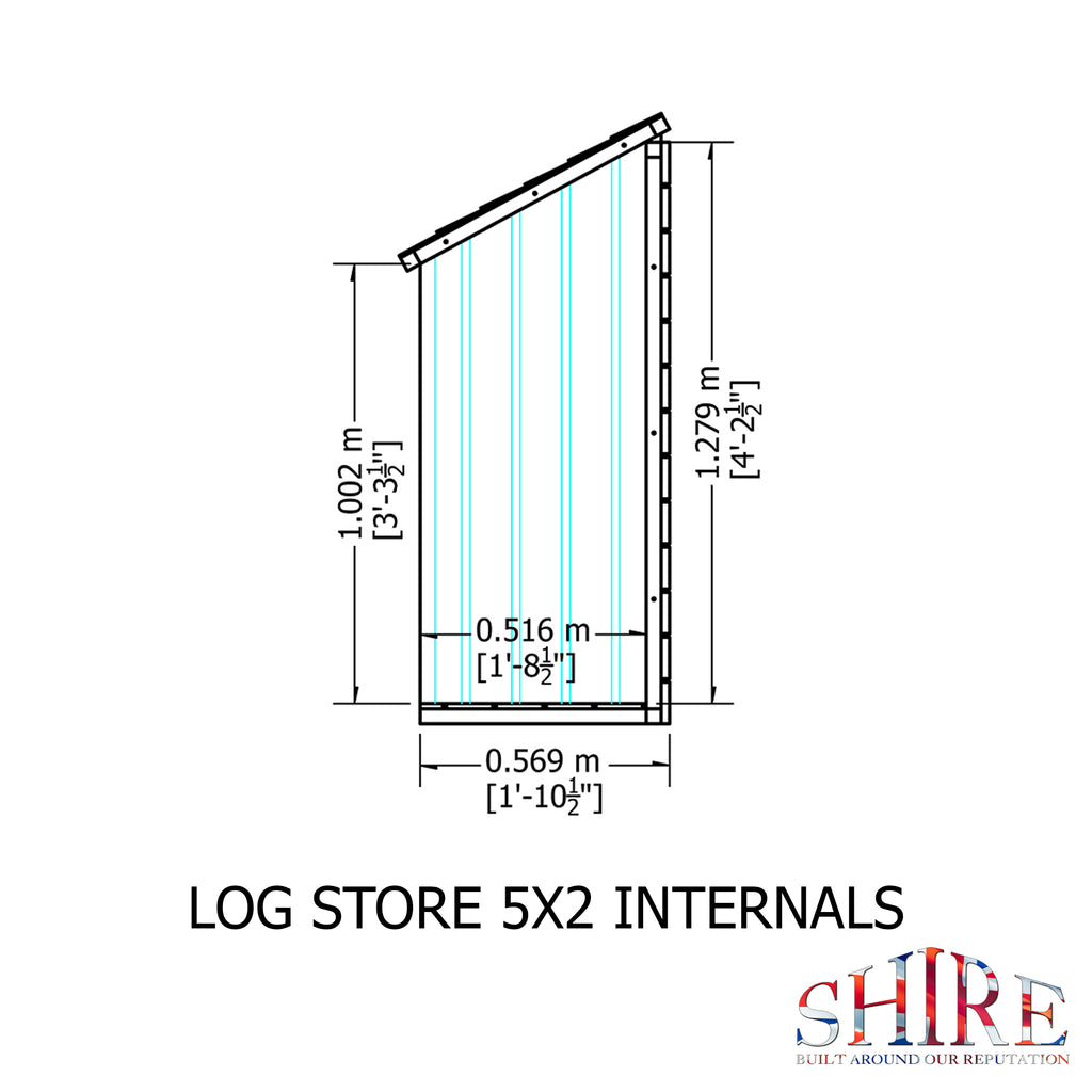 Small Log Store | 5x2 Pressure Treated Timber Log Store