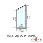 Small Log Store | 5x2 Pressure Treated Timber Log Store