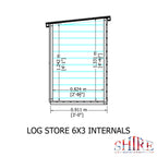 Large Heavy Duty Log Store | 6x3 Pressure Treated Timber Log Store