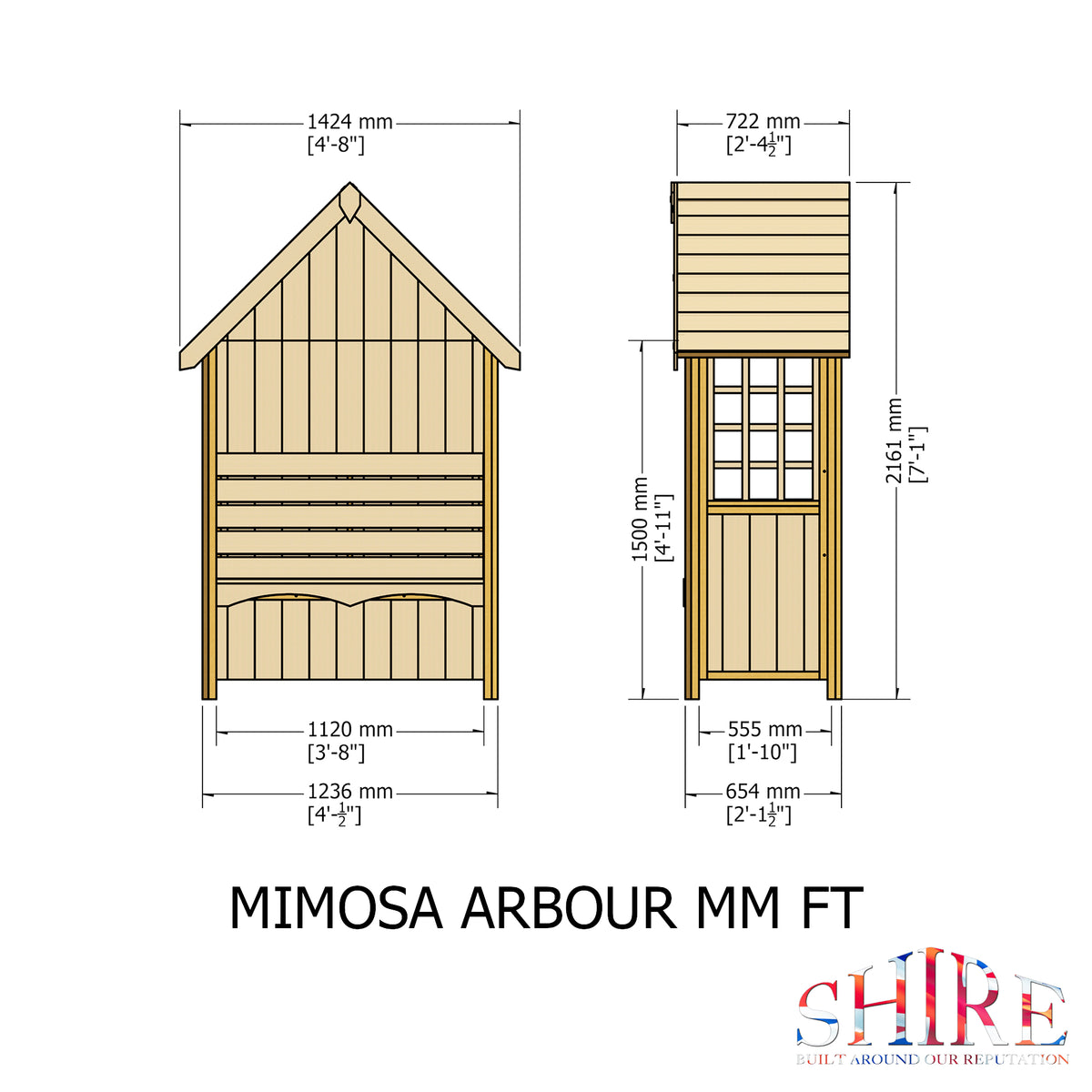 Mimosa Garden Arbour | Pressure Treated Timber Garden Arbour