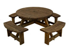 Meadow Round Picnic Table — detail view