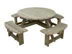 Meadow Round Picnic Table — side view