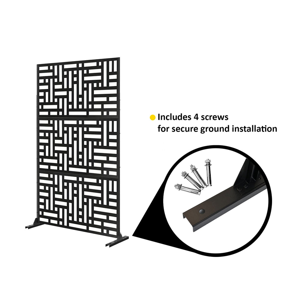 Metal Indoor/Outdoor Privacy Screen 90cm x 180cm - Maze