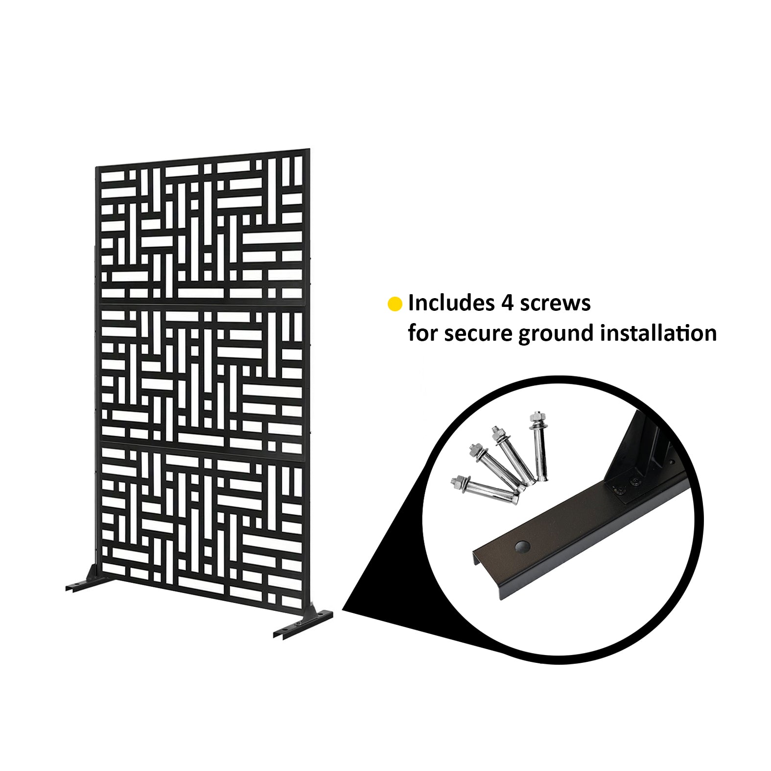 Metal Indoor/Outdoor Privacy Screen 90cm x 180cm - Maze