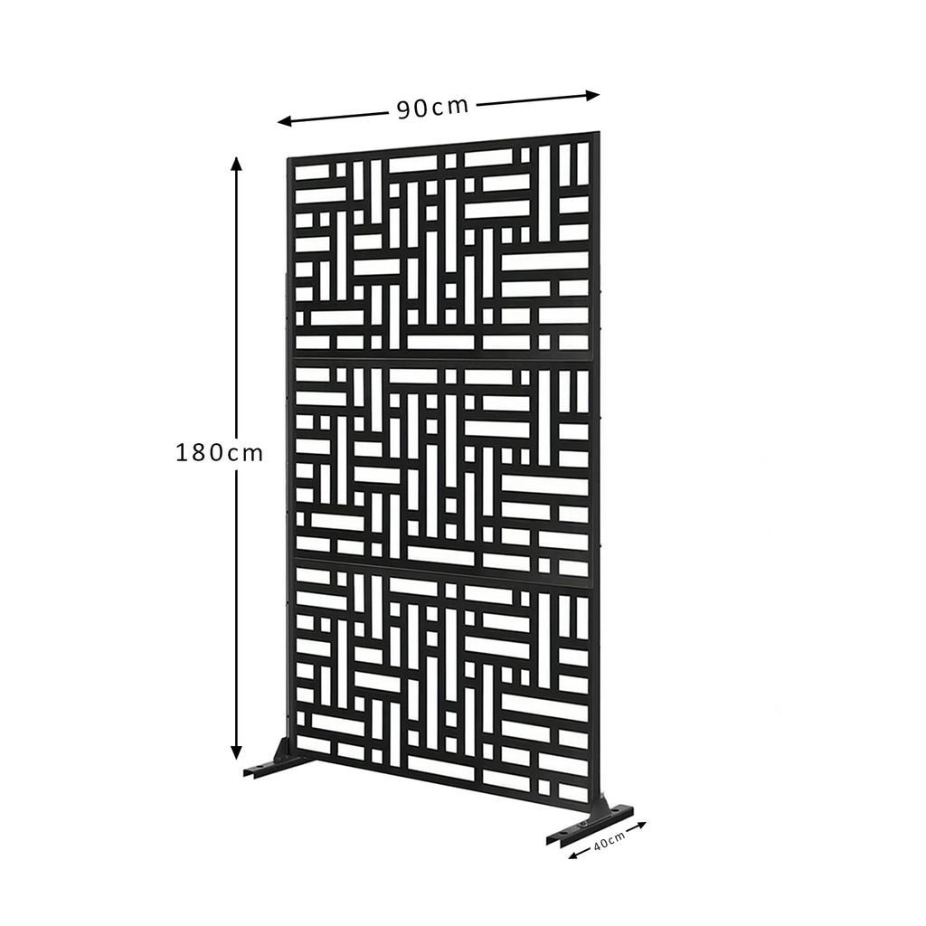 Metal Indoor/Outdoor Privacy Screen 90cm x 180cm - Maze