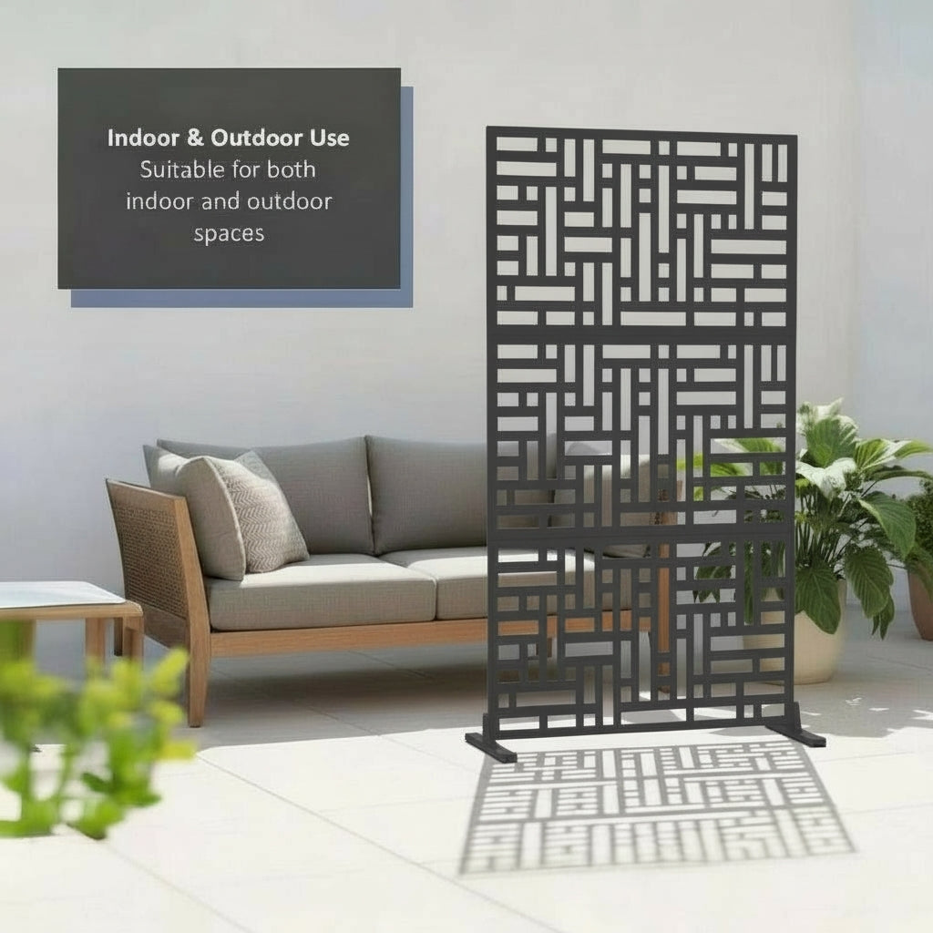 Metal Indoor/Outdoor Privacy Screen 90cm x 180cm - Maze