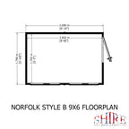 Norfolk SD Shiplap Style B Garden Shed | Single Door Shiplap Timber Garden Shed