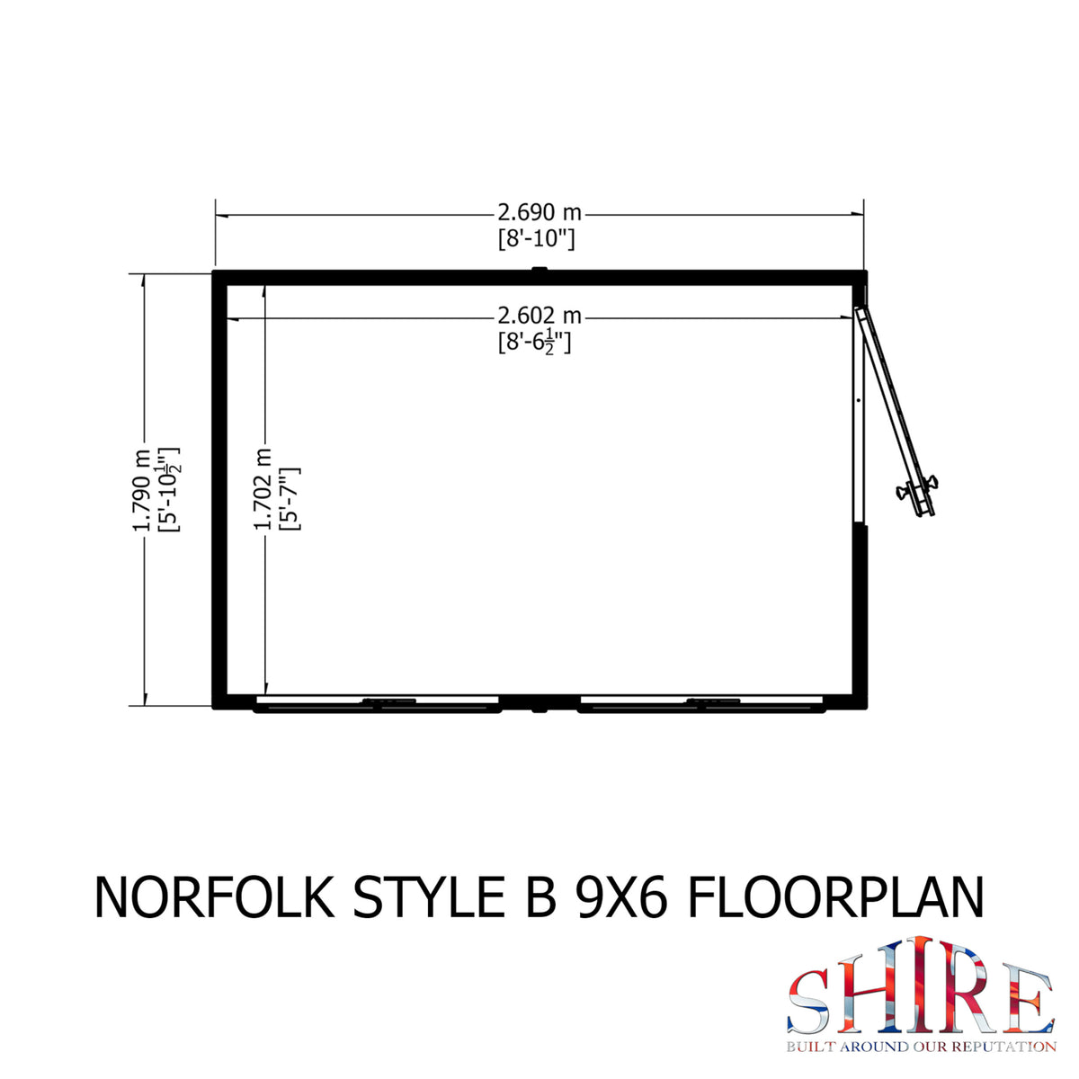 Norfolk SD Shiplap Style B Garden Shed | Single Door Shiplap Timber Garden Shed
