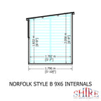 Norfolk SD Shiplap Style B Garden Shed | Single Door Shiplap Timber Garden Shed